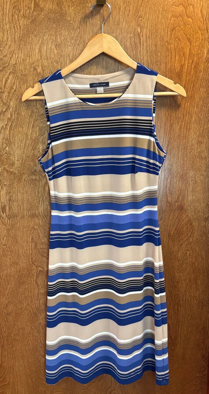 Tommy Hilfiger Sleeveless Striped Sheath sz 2